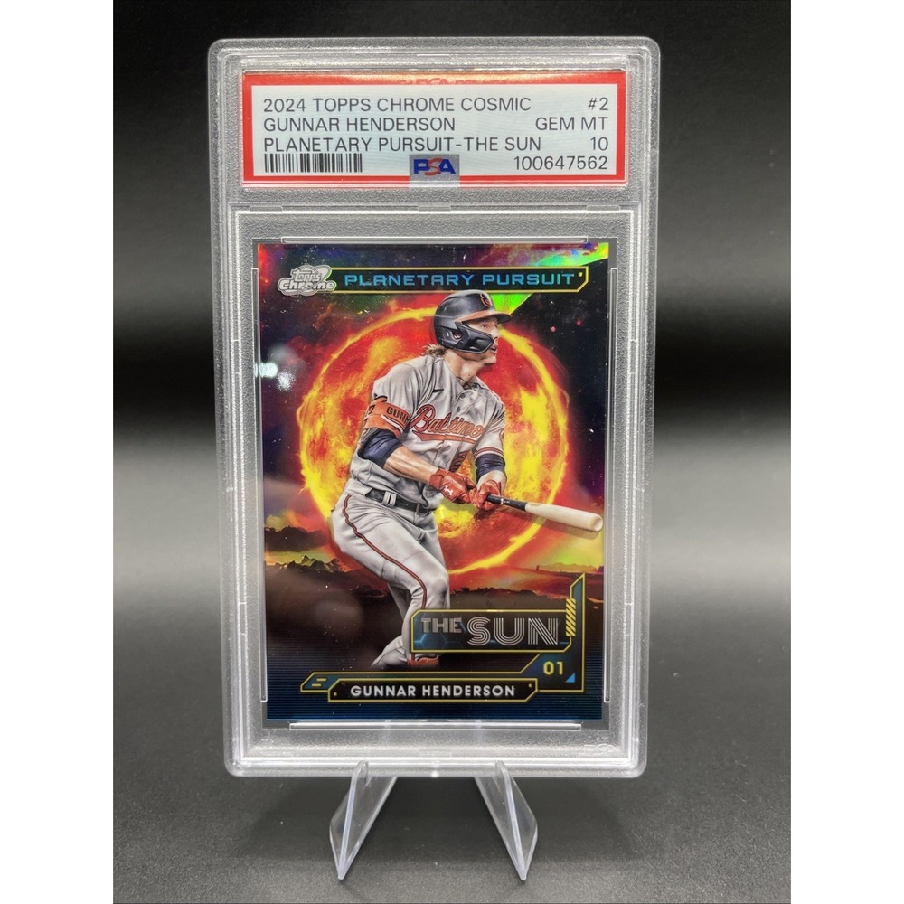 2024 Topps Cosmic Chrome GUNNAR HENDERSON Planetary Pursuit The Sun PSA 10